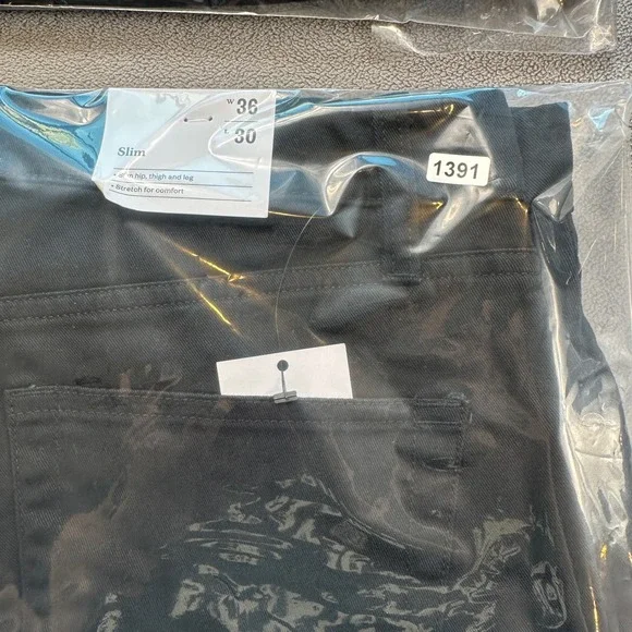 Goodfellow & Co Mens Jeans 36x30 Black Slim Straight Mid Rise Stretch Denim NWT - Picture 10 of 10